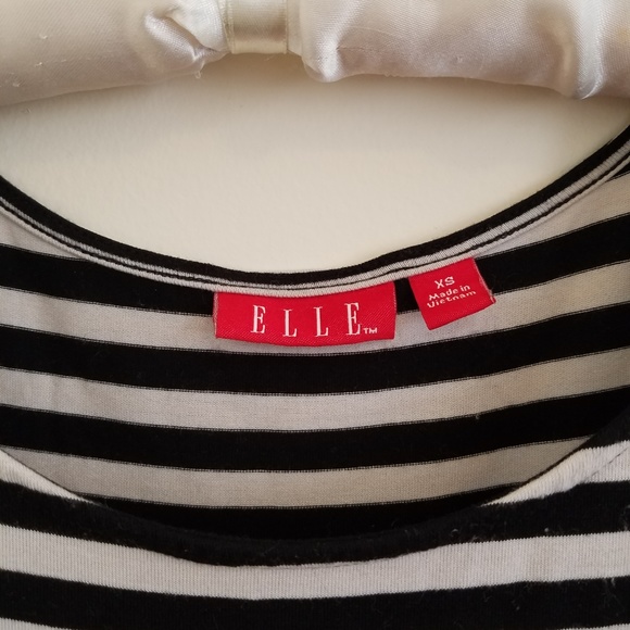 Black/White Striped Peplum top - Picture 5 of 7